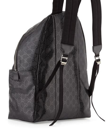 gucci backpack mens used|gucci print backpack for men.